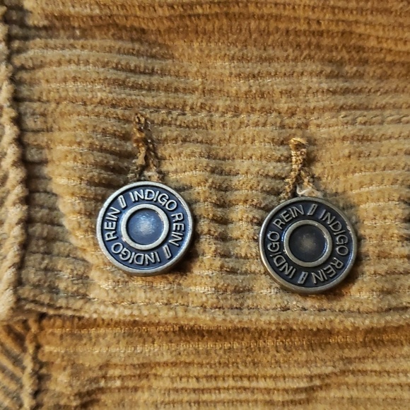 Indigo Rein Rusty/Tan 5-Button Corduroy Skirt, Size 11 - Picture 2 of 7